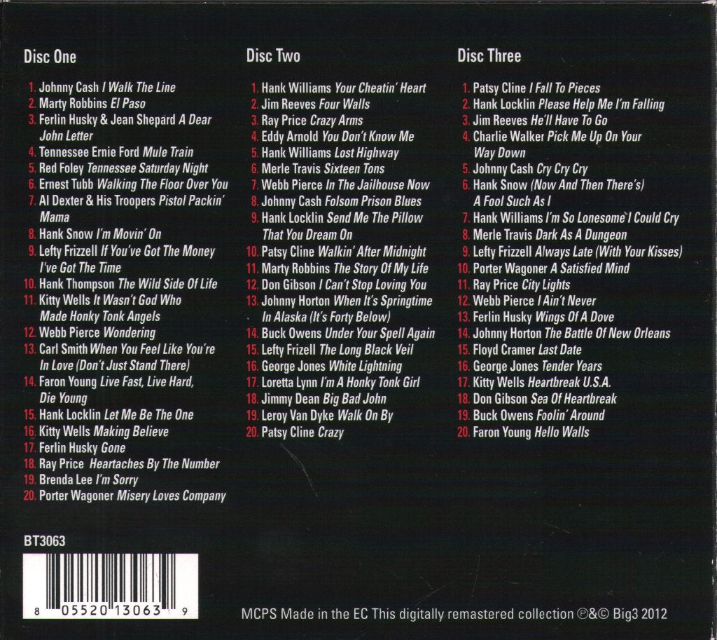 Various Artists - Country Classics the Absolutely Essential CD Collection - Triple Cd