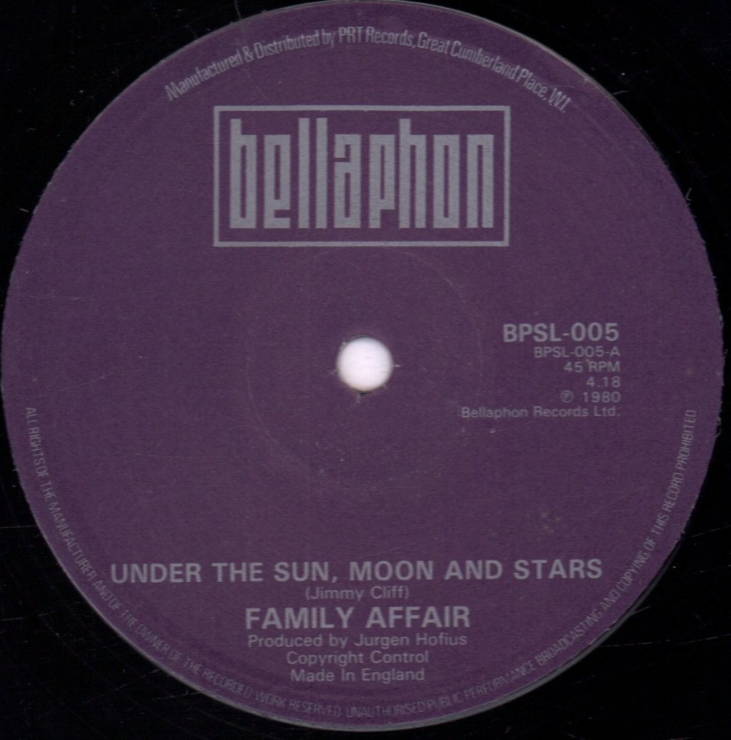 Family Affair (Soul/Pop Group) - Under The Sun Moon And Stars - 12 Inch