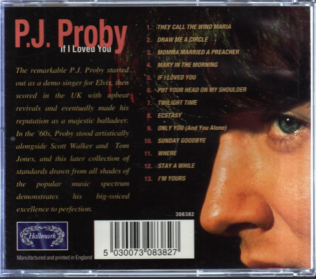 P.J. Proby - If I Loved You - Collection Of Love Songs - Cd