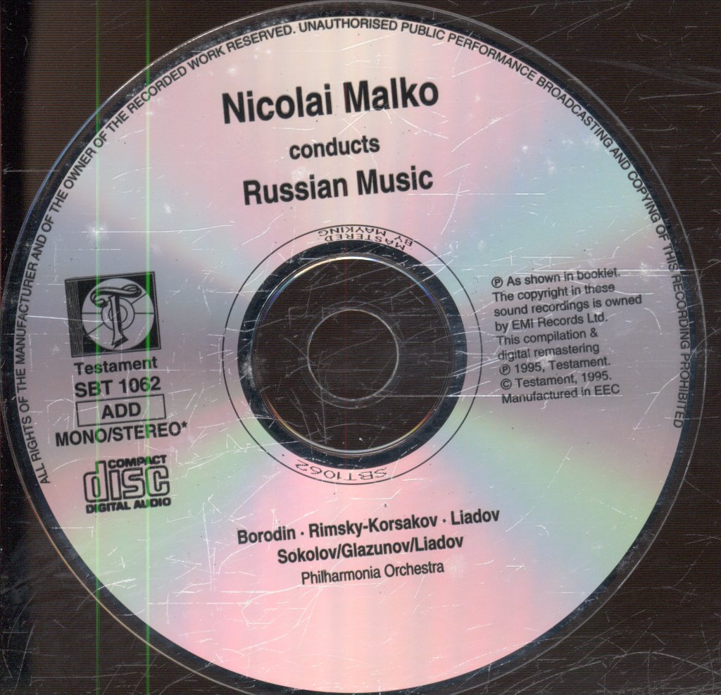 Nicolai Malko, Philharmonia Orchestra - Borodin / Rimsky Korsakov / Liadov / Glazunov - Cd