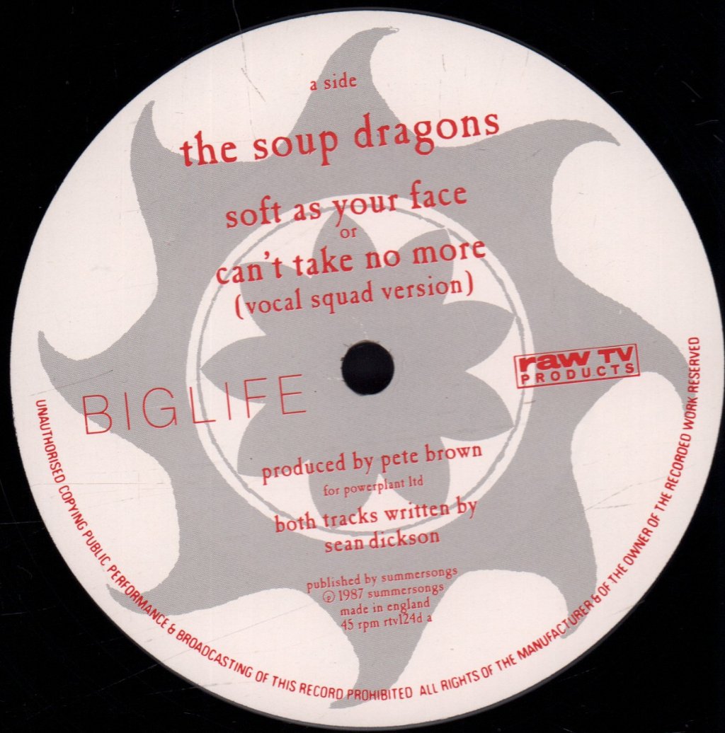 Soup Dragons - Soft As Your Face - 12 Inch