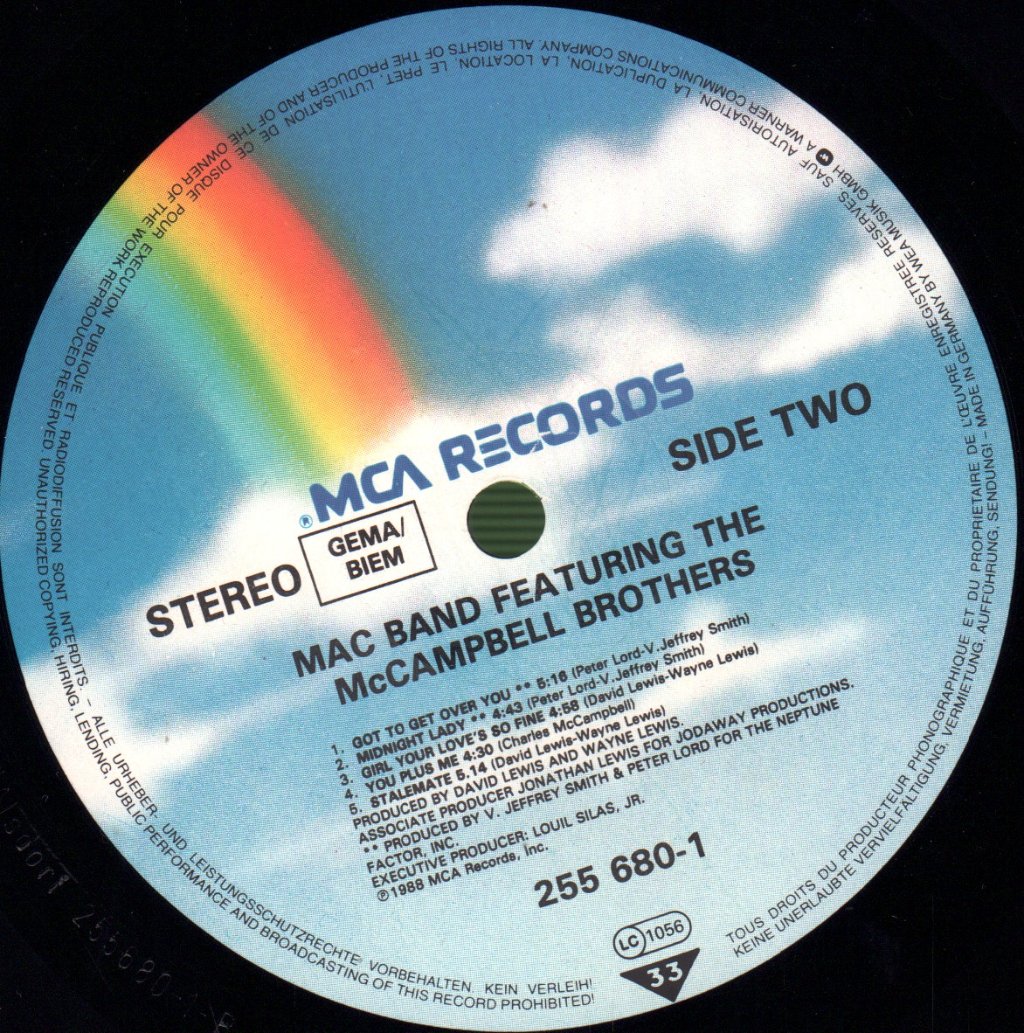 Mac Band Featuring The McCampbell Brothers - Mac Band Featuring The McCampbell Brothers - Lp
