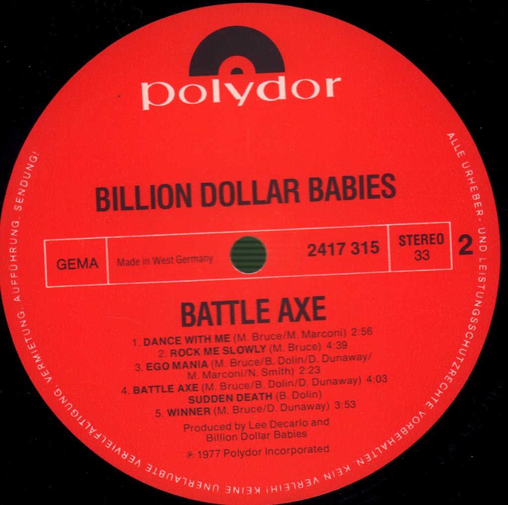 Billion Dollar Babies - Battle Axe - Lp