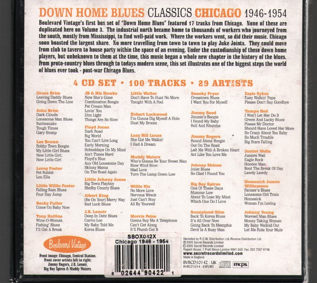 Various Artists - Down Home Blues Classics Volume 3: Chicago 1946-1954 - Cd Set