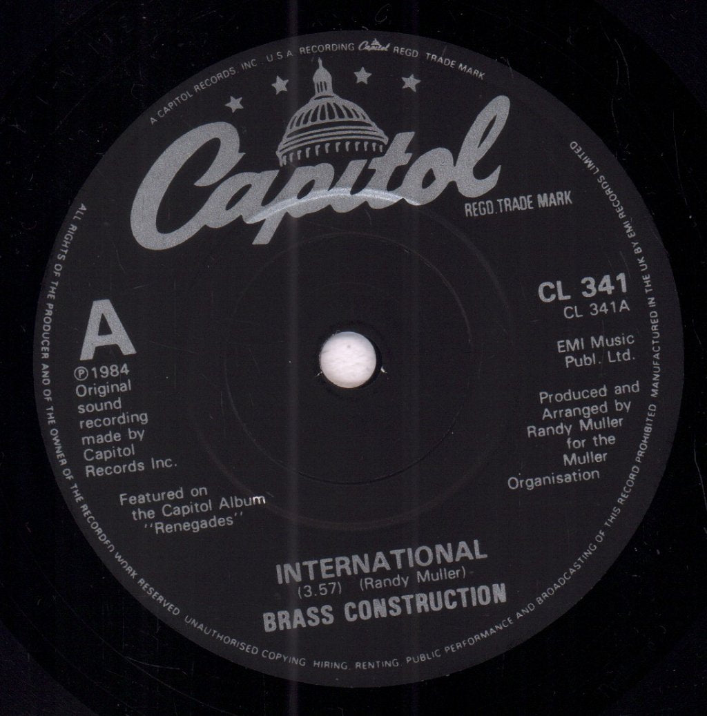 Brass Construction - International - 7 Inch