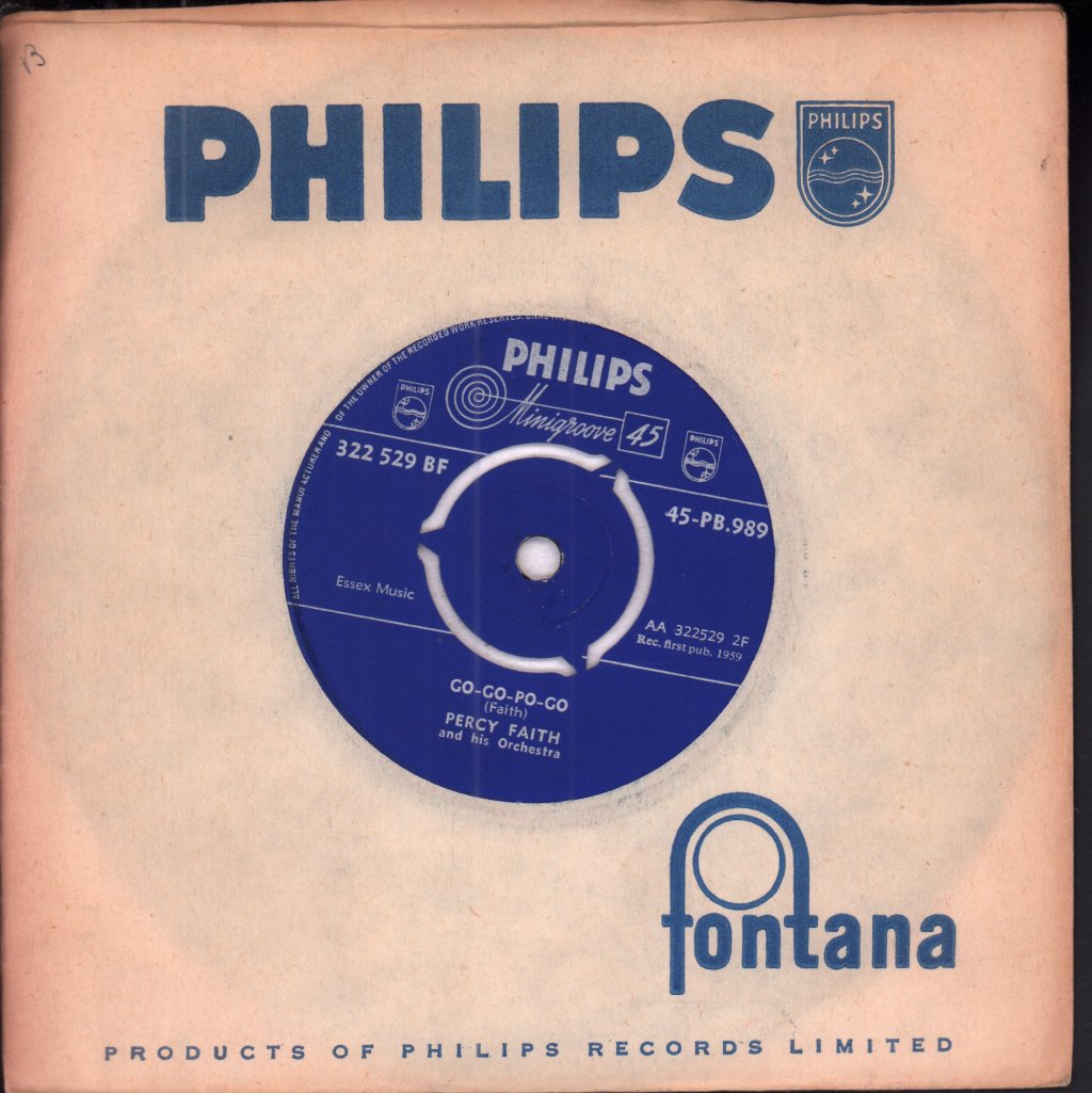 Percy Faith - Theme From A Summer Place - 7 Inch