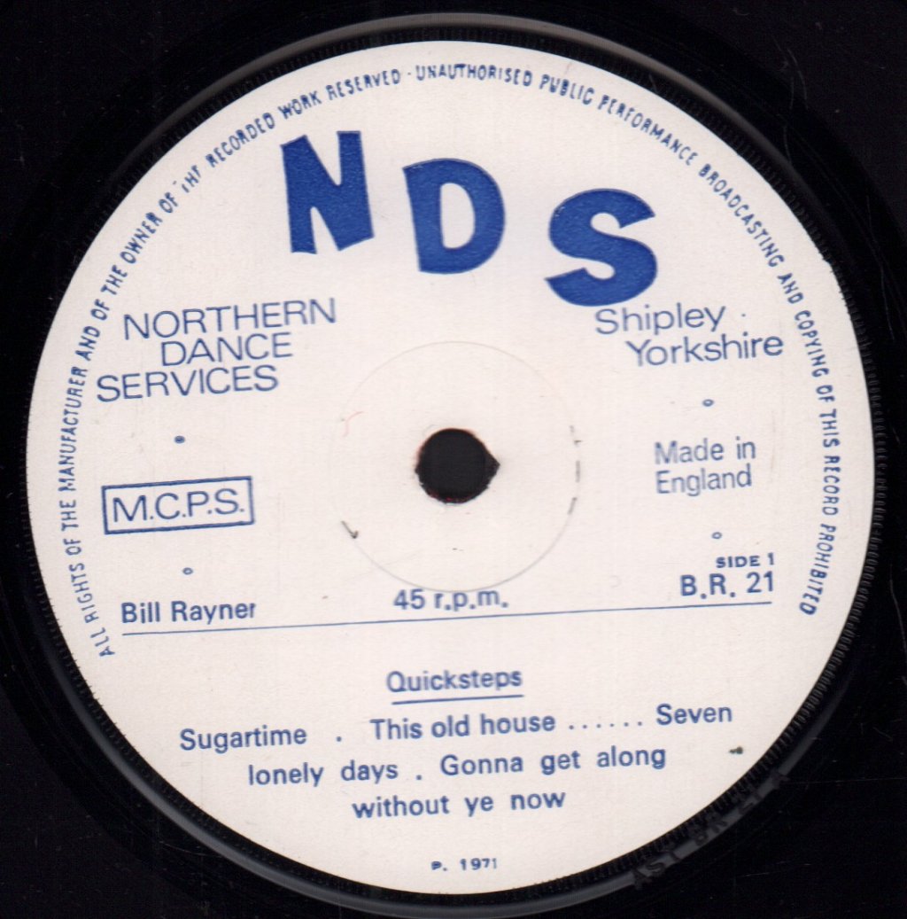 Bill Rayner Four - SugarTime - 7 Inch