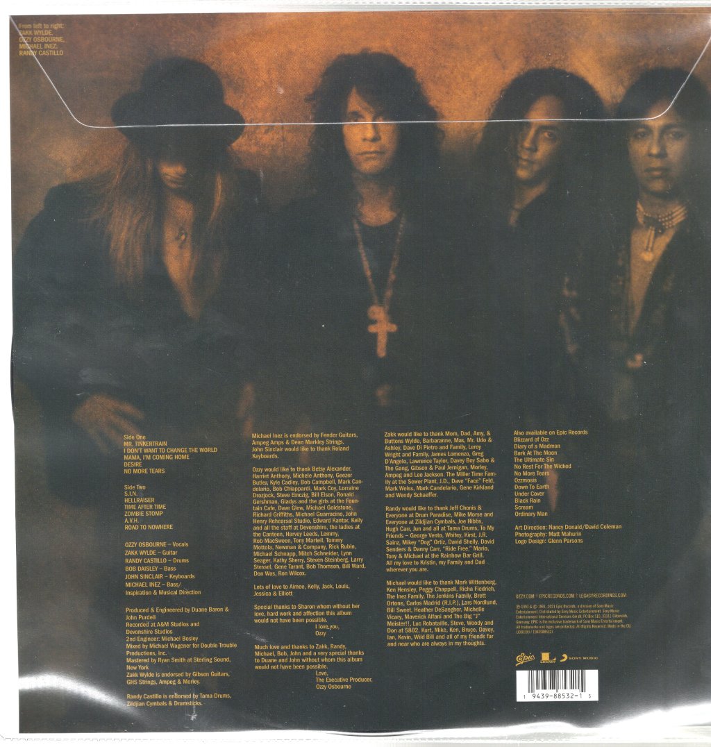 Ozzy Osbourne - No More Tears (Black Friday 2021) - Lp