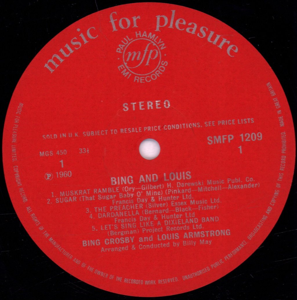 Bing Crosby And Louis Armstrong - Bing And Louis - Lp