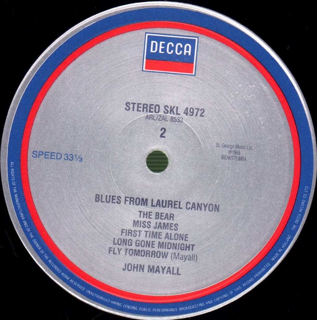 John Mayall - Blues From Laurel Canyon - Lp