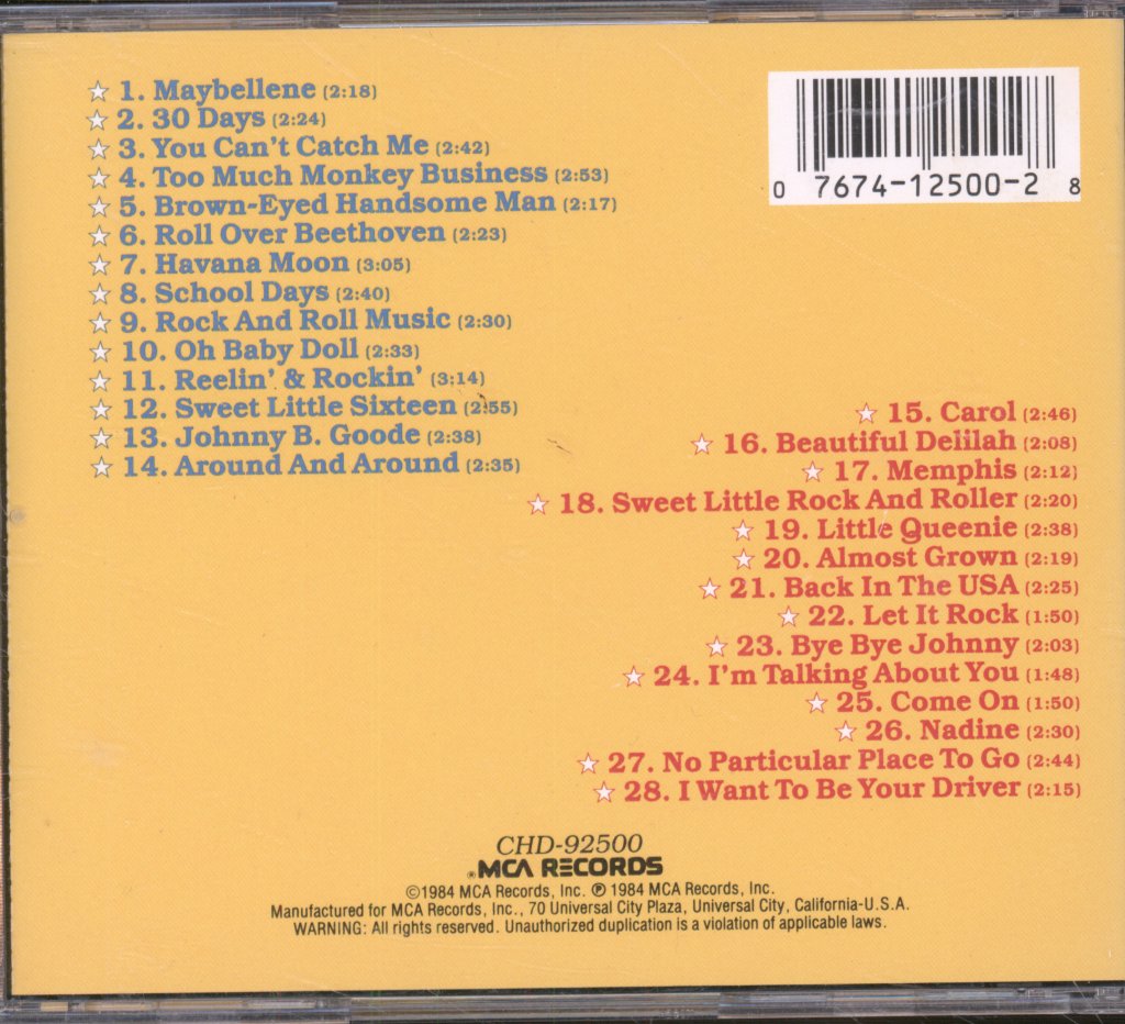 Chuck Berry - Great Twenty-Eight - Cd