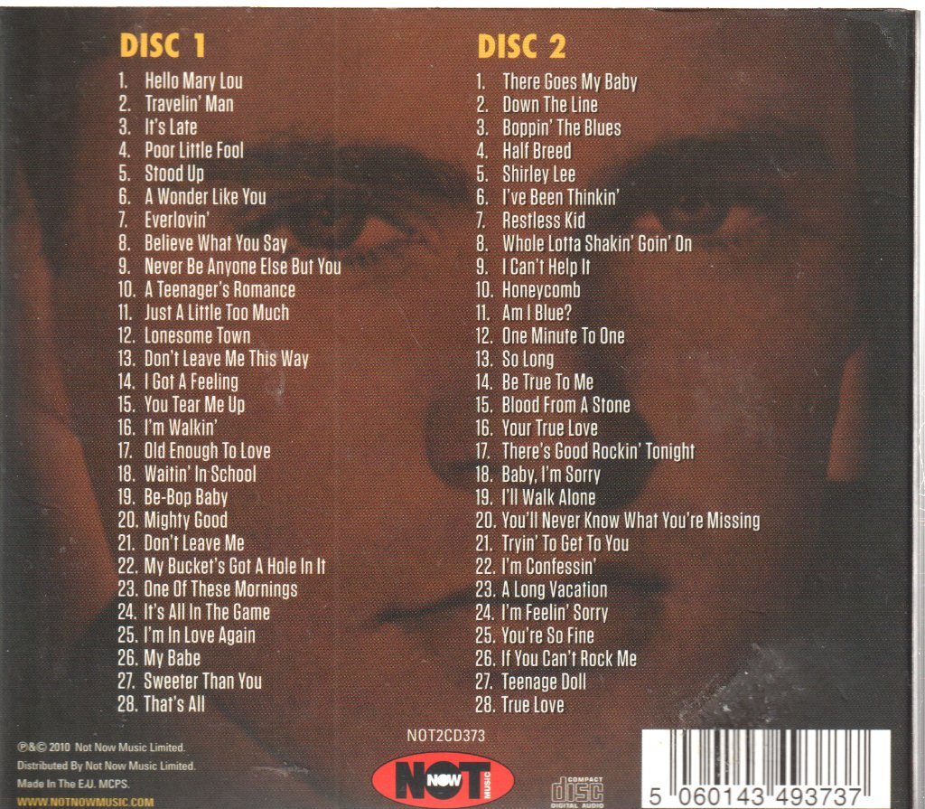 Ricky Nelson - Best Of Ricky Nelson - Double Cd