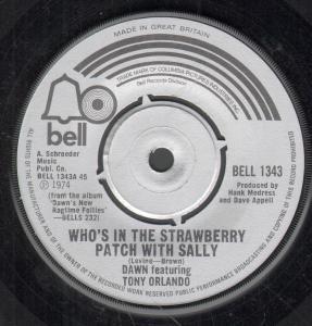 Dawn Featuring Tony Orlando - Who's In The Strawberry Patch With Sally - 7 Inch