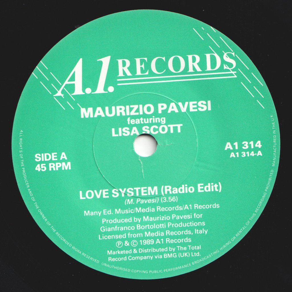 Maurizio Pavesi Featuring Lisa Scott - Love System - 7 Inch