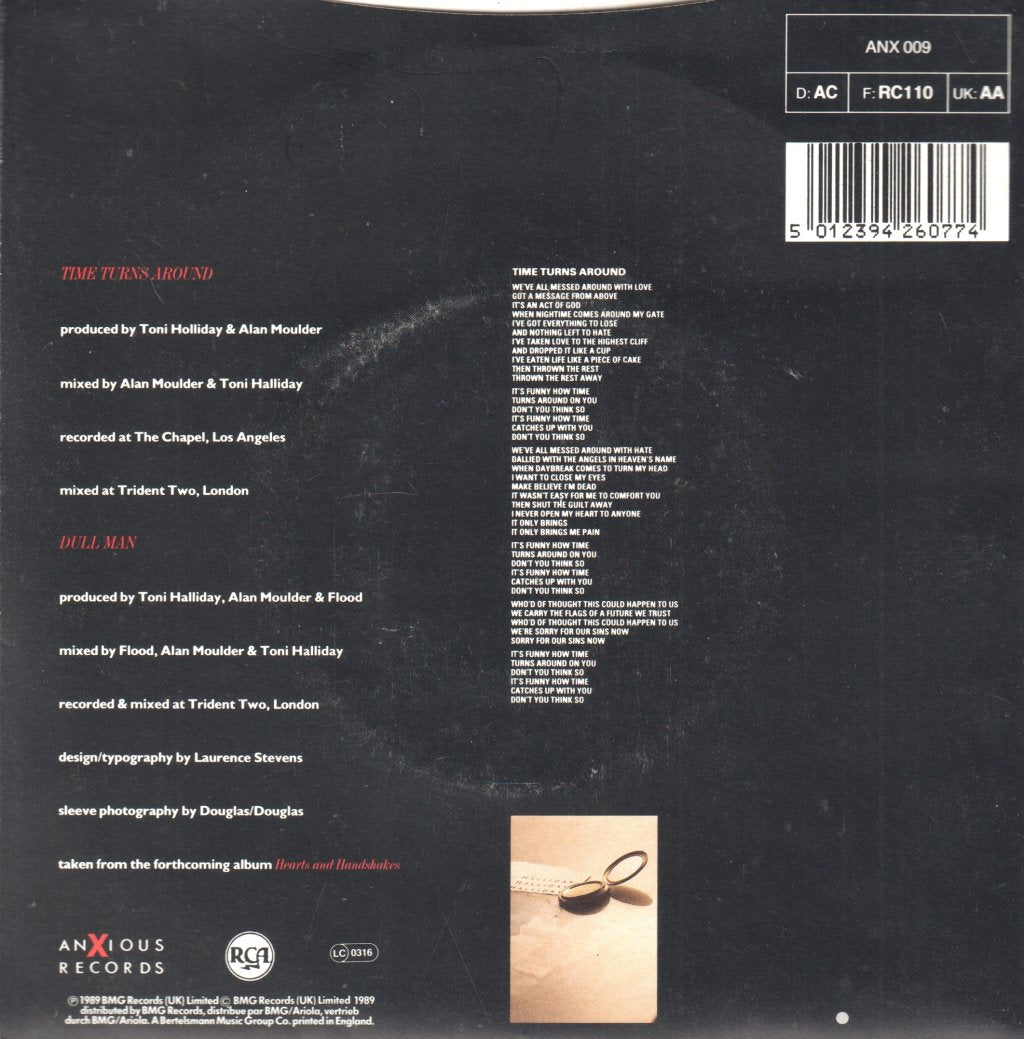 Toni Halliday - Time Turns Around - 7 Inch