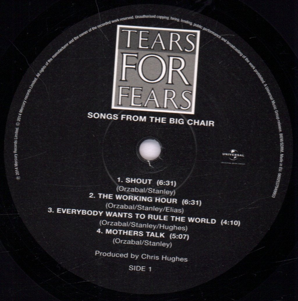 Tears For Fears - Songs From The Big Chair - Lp