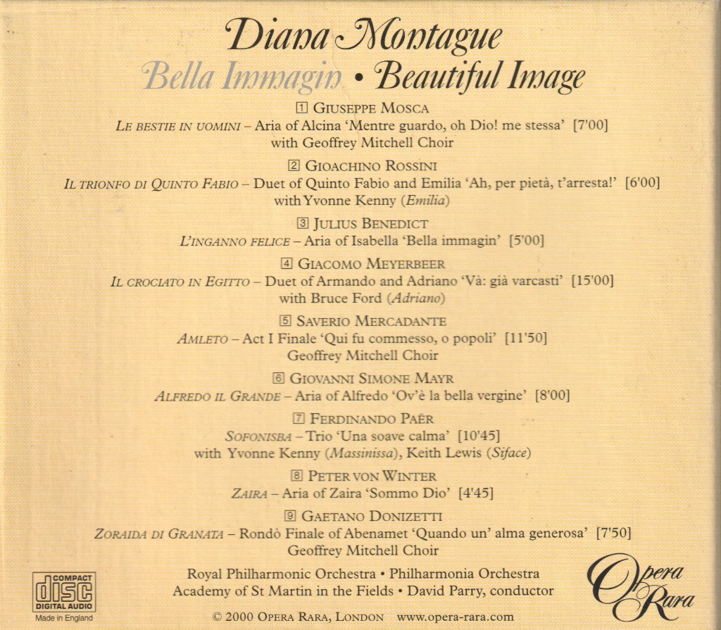 Diana Montague - Bella Immagin = Beautiful Image - Cd