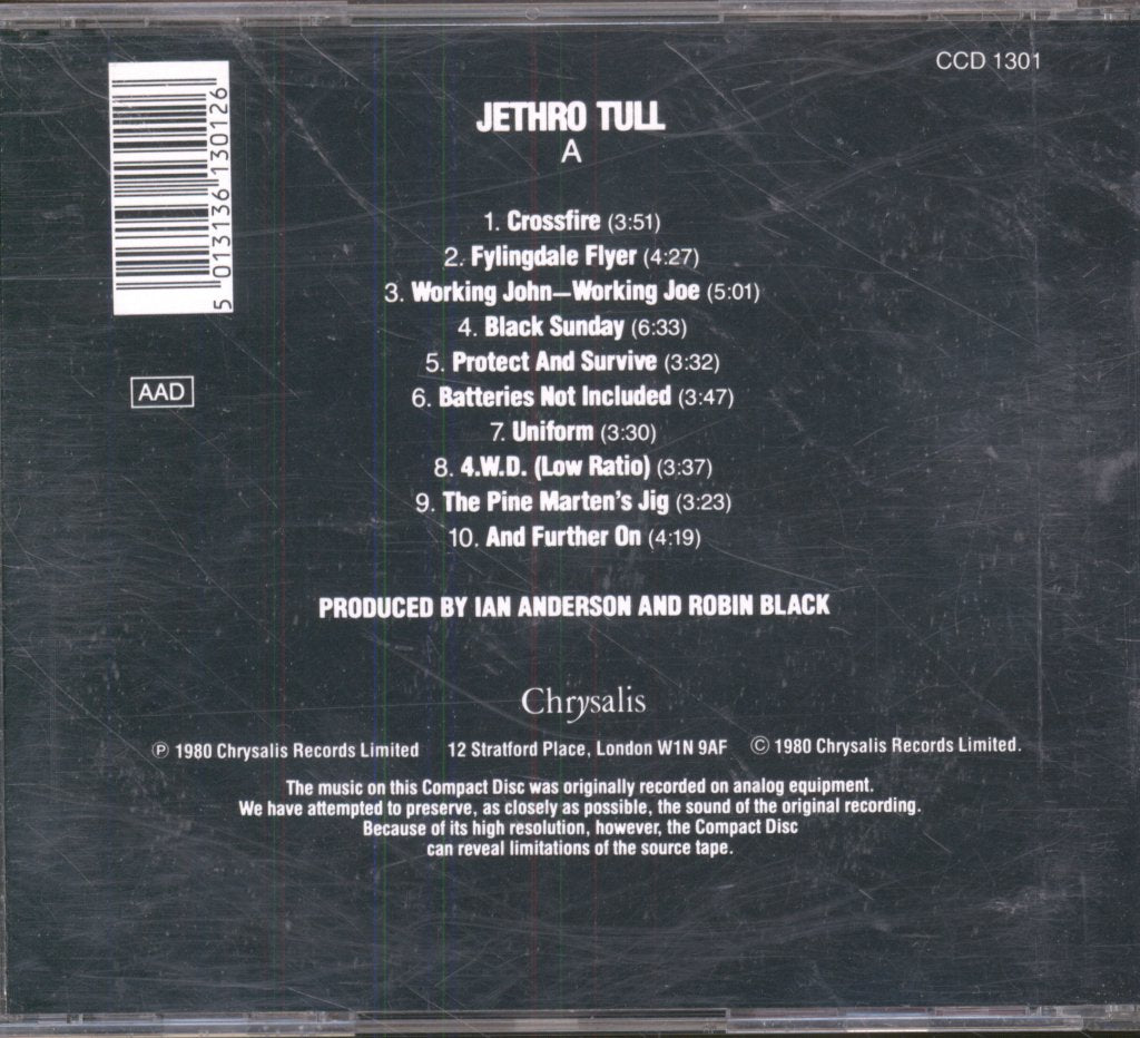 Jethro Tull - A - Cd