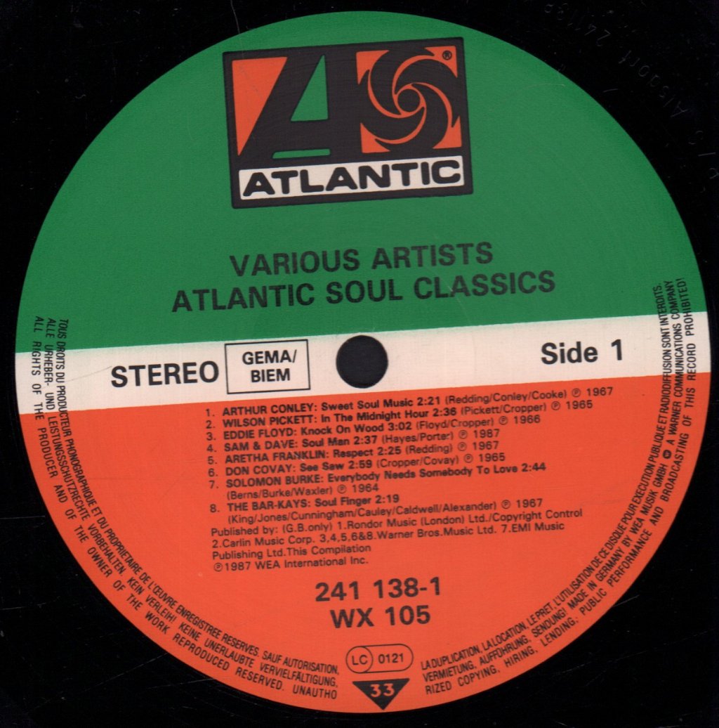 Various Artists - Atlantic Soul Classics - Lp