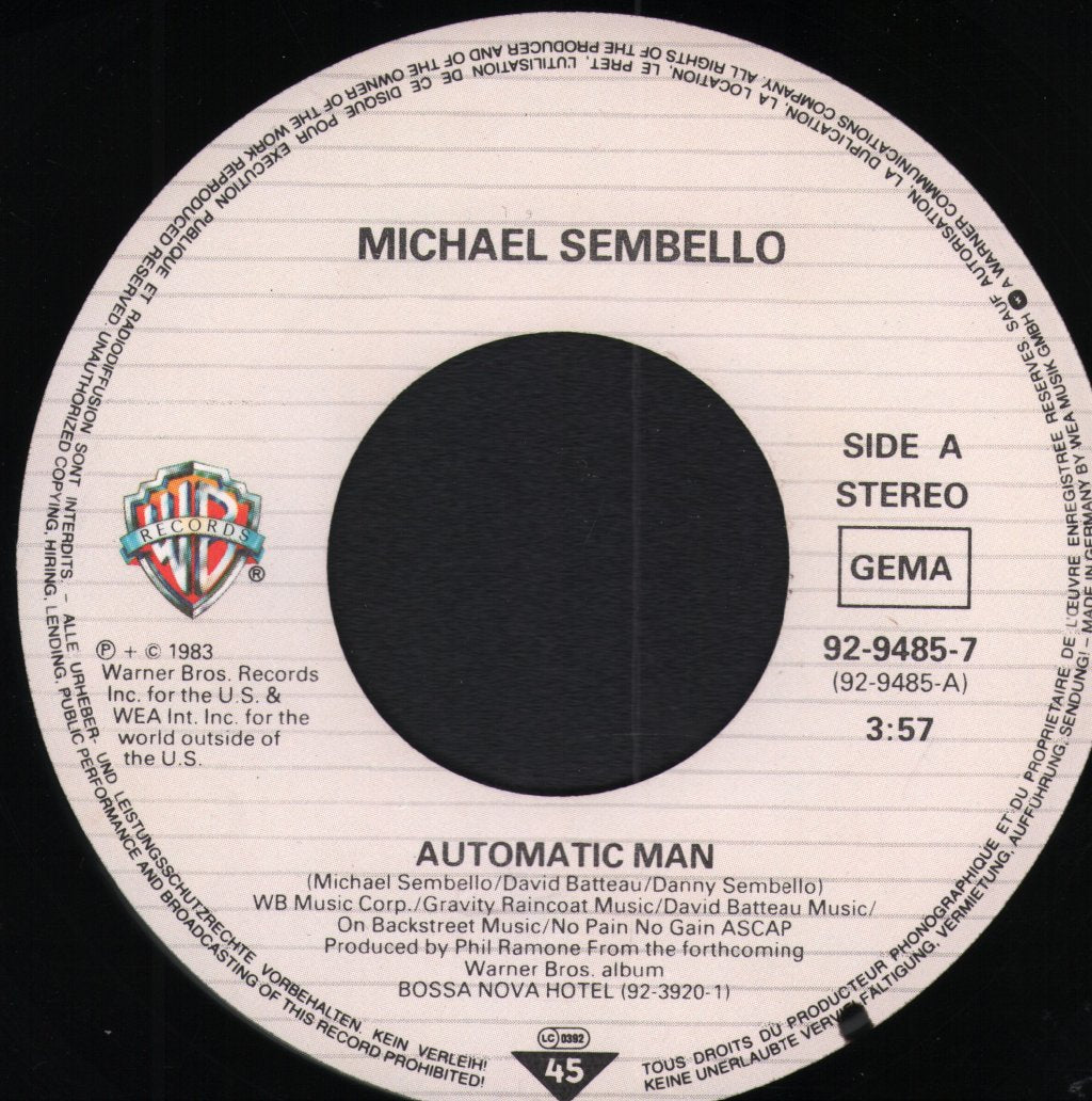 Michael Sembello - Automatic Man - 7 Inch