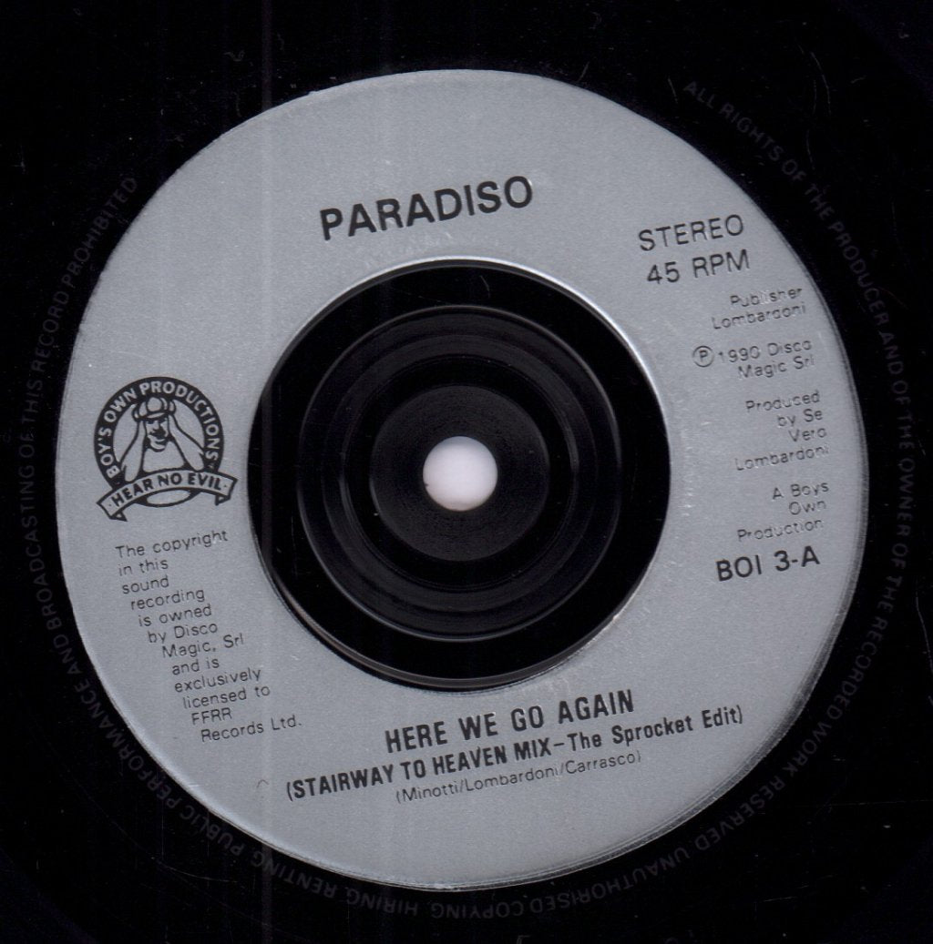 Paradiso - Here We Go Again - 7 Inch