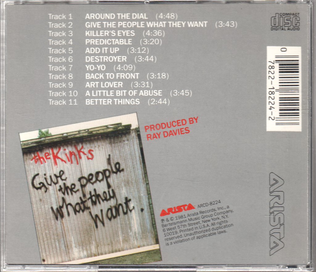 Kinks - Give The People What They Want - Cd