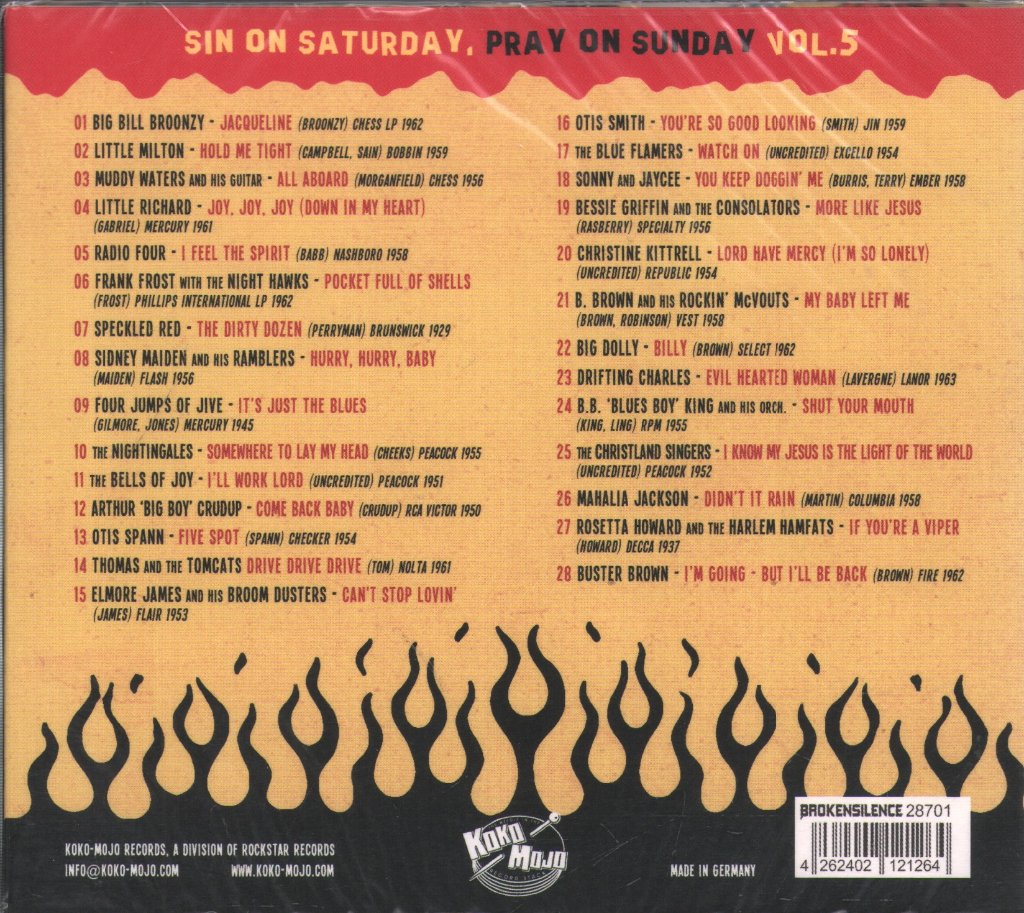 Various Artists - Sin On Saturday, Pray On Sunday Volume 5 "All Aboard" - Cd