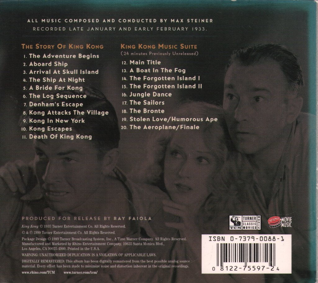 Max Steiner - King Kong (Original Motion Picture Soundtrack) - Cd