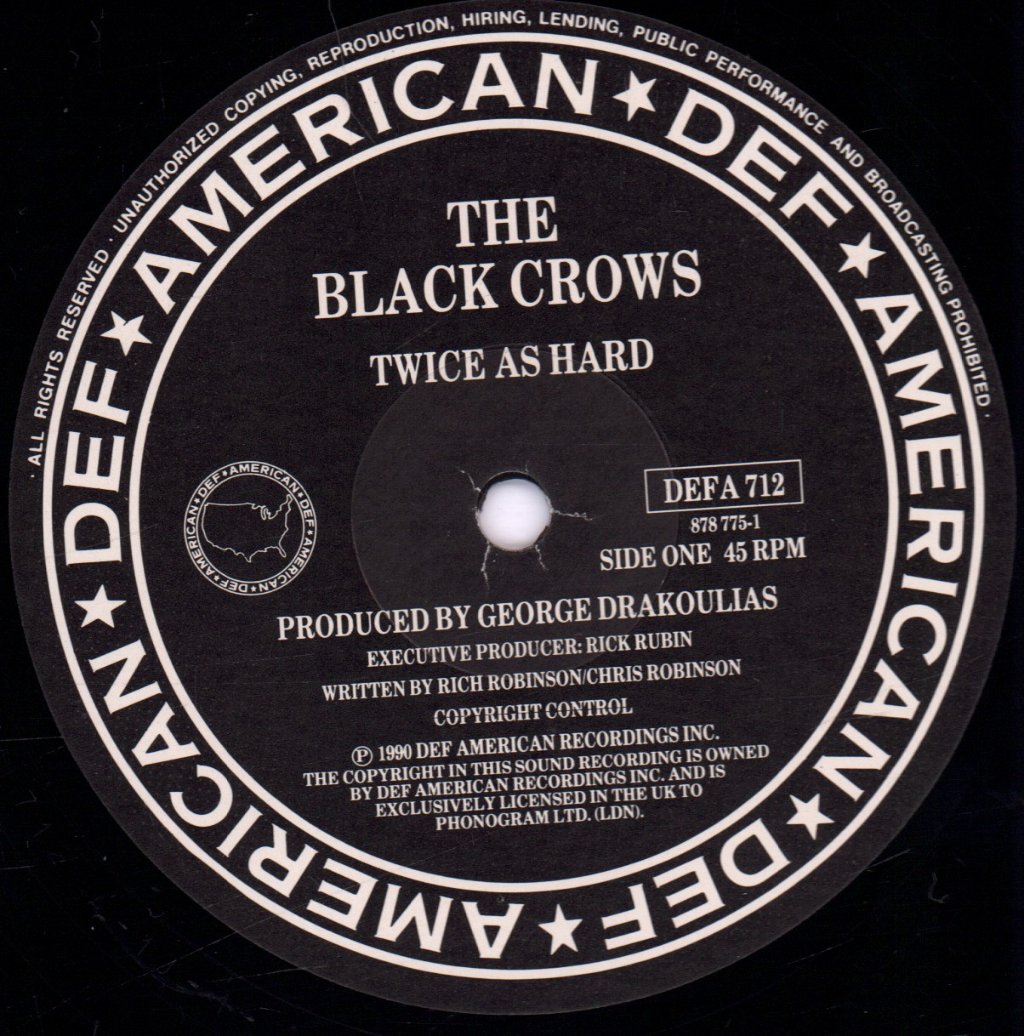 Black Crowes - Twice As Hard - 12 Inch