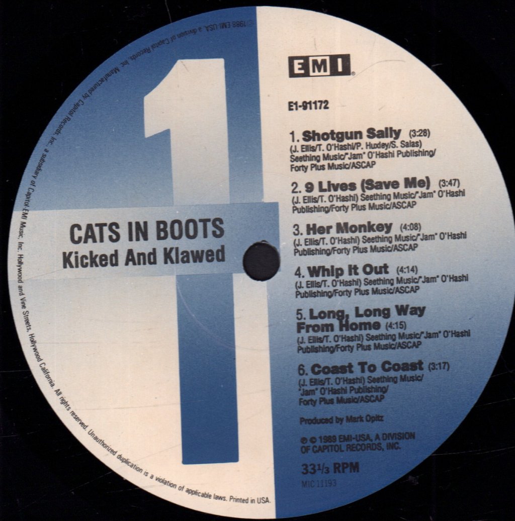Cats In Boots - Kicked And Klawed - Lp