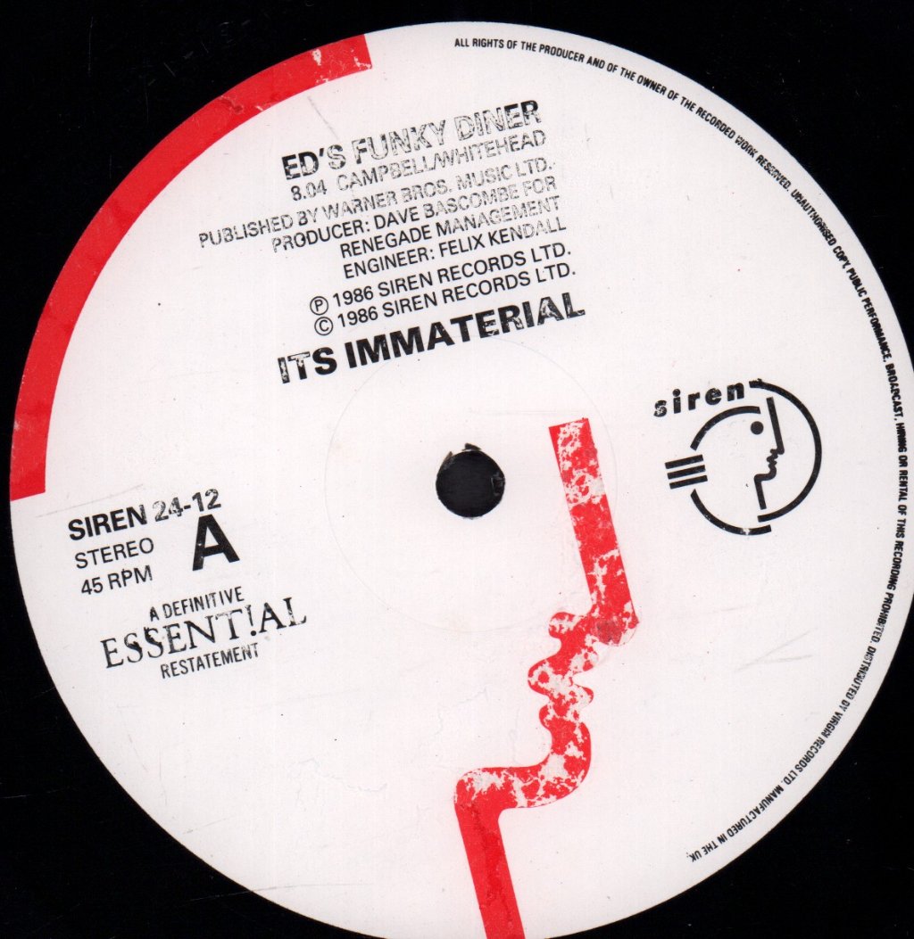 It's Immaterial - Ed's Funky Diner - 12 Inch