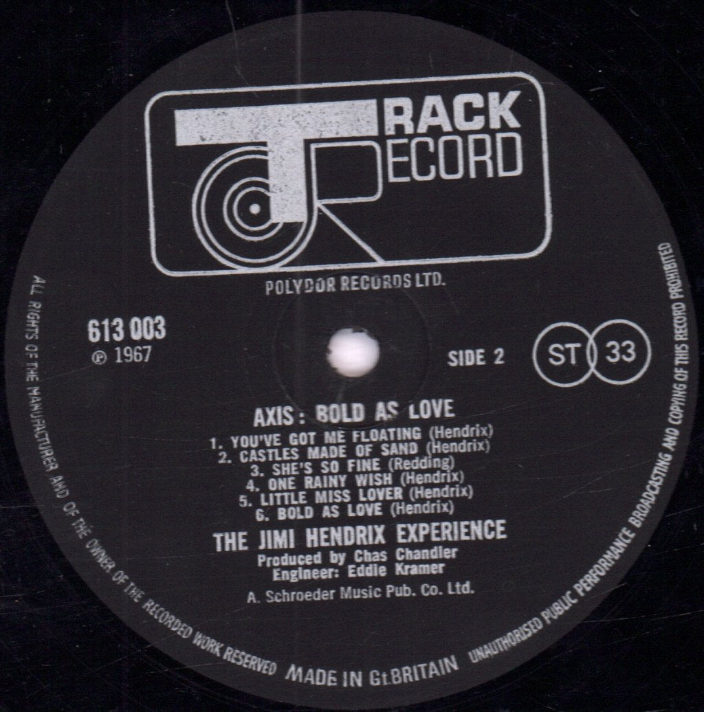 Jimi Hendrix Experience - Axis Bold As Love - Lp
