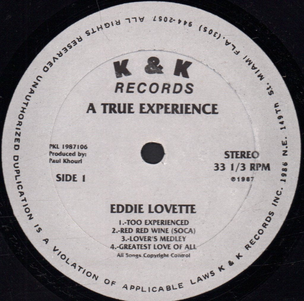 Eddie Lovette - A True Experience - Lp