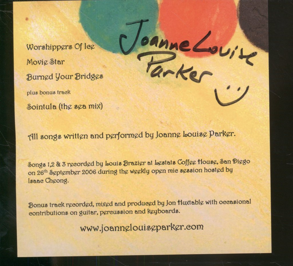 Joanne Louis Parker - Live At Lestats, San Diego - Cd