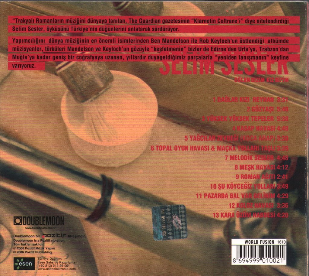 Selim Sesler - Oglan Bizim Kiz Bizim - Cd