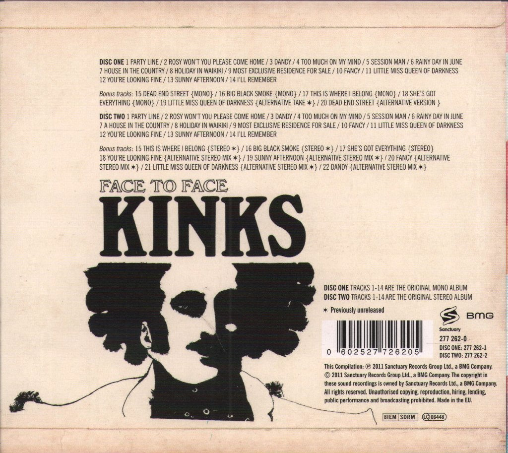 Kinks - Face To Face - Cd Set
