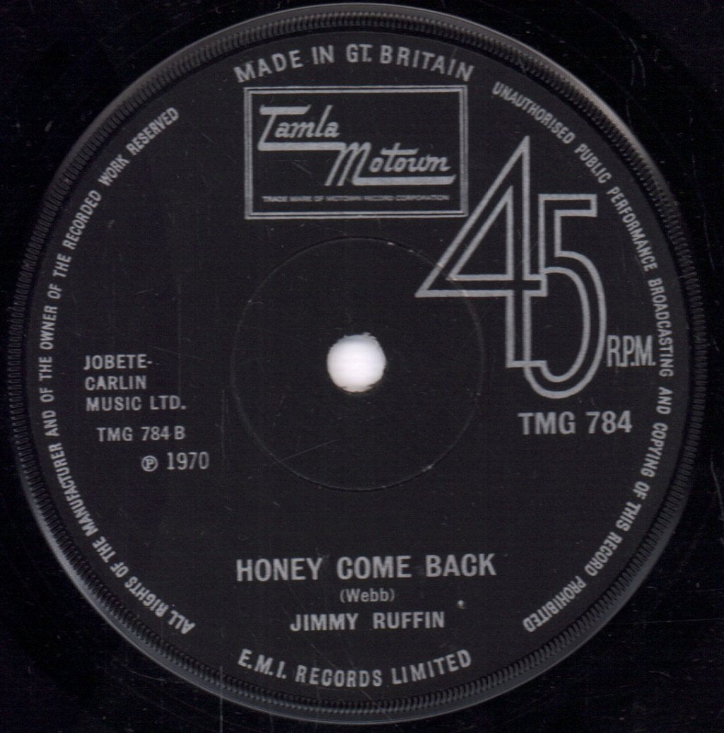 Jimmy Ruffin - On The Way Out - 7 Inch