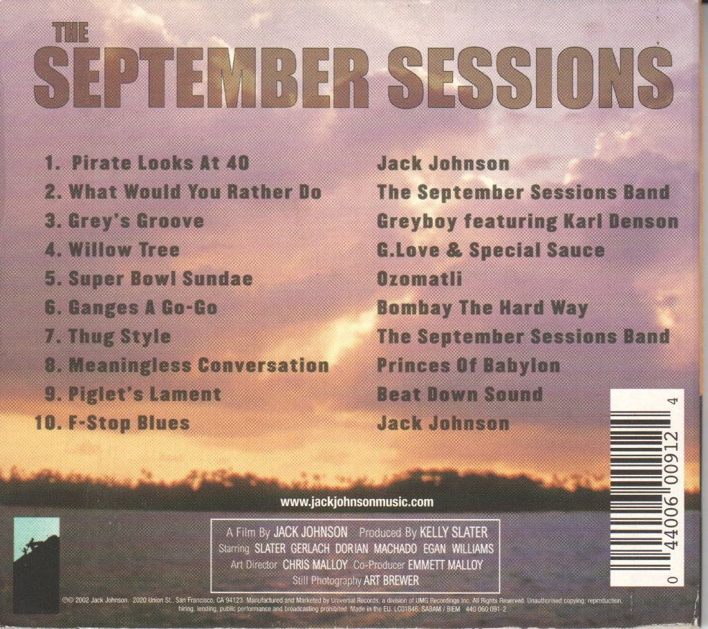 Jack Johnson - September Sessions Soundtrack - Cd