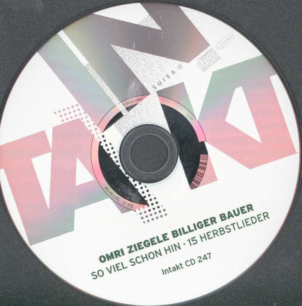 Omri Ziegele Billiger Bauer - So Viel Schon Hin. 15 Herbstlieder - Cd