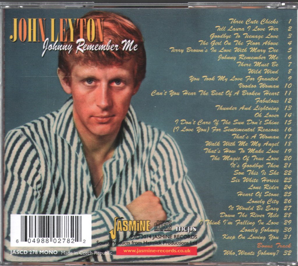 John Leyton - Johnny Remember Me - Cd