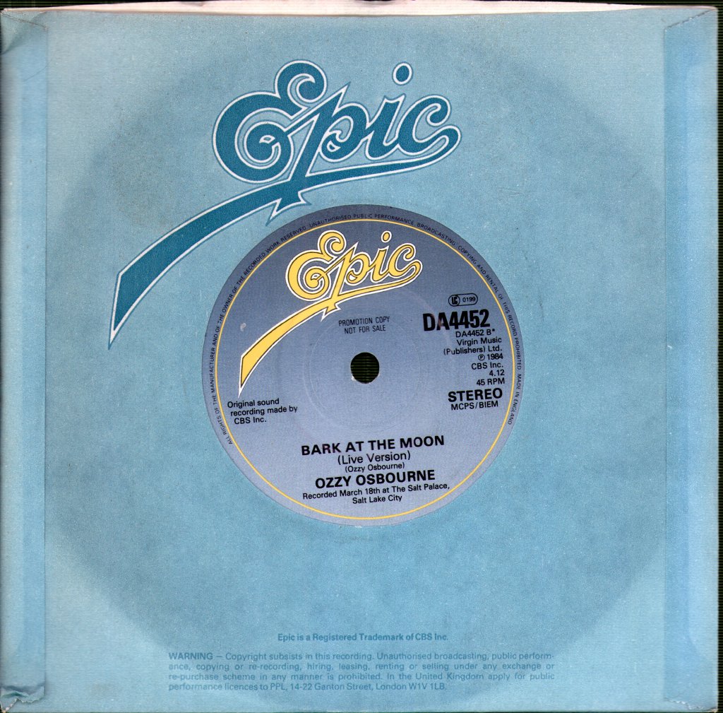 Ozzy Osbourne - So Tired - 7 Inch