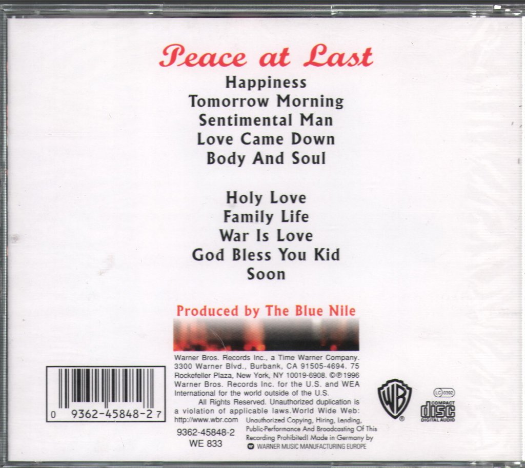 Blue Nile - Peace At Last - Cd