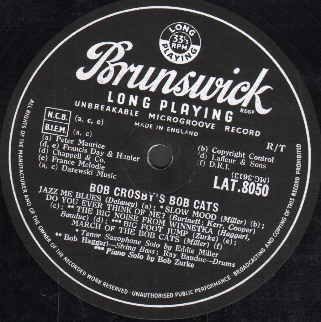 Bob Crosby And The Bob Cats - Bob Crosby's Bob Cats - Lp