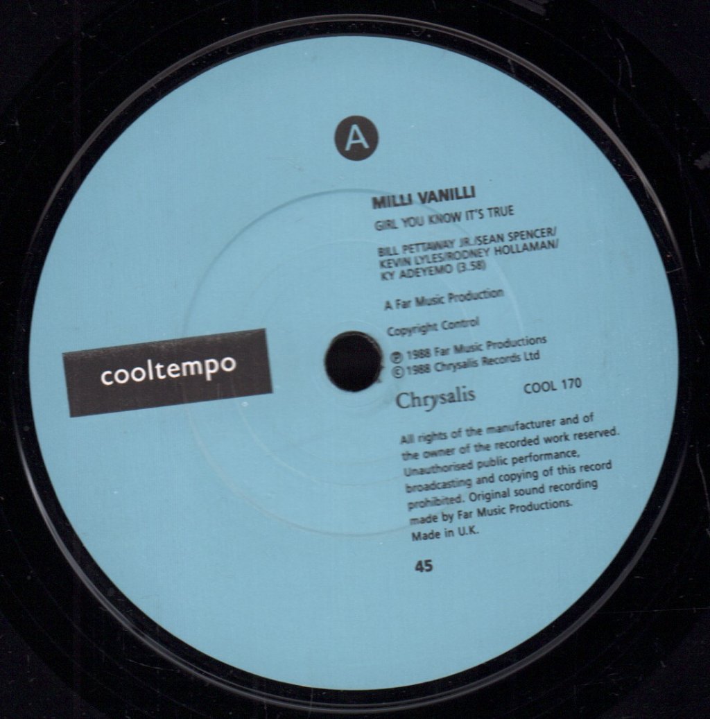 Milli Vanilli - Girl You Know It's True - 7 Inch