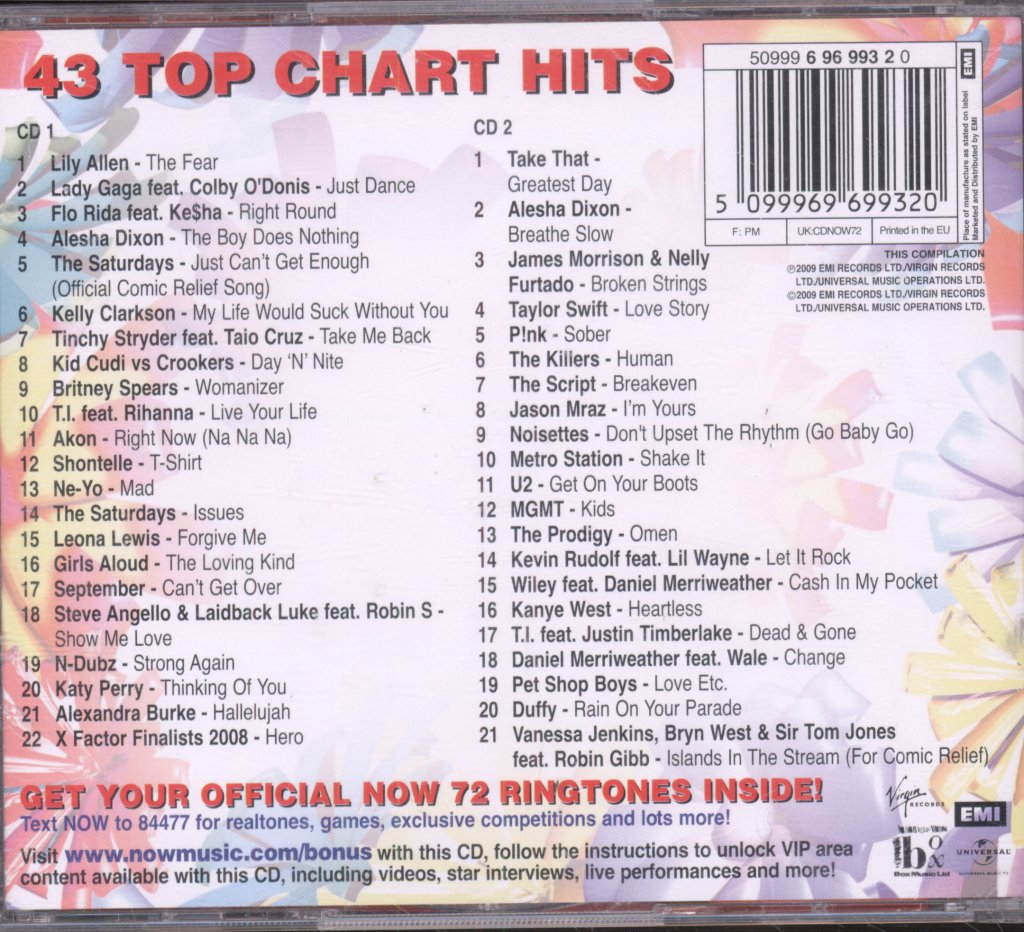 Various Artists - Now That's What I Call Music! 72 - Double Cd