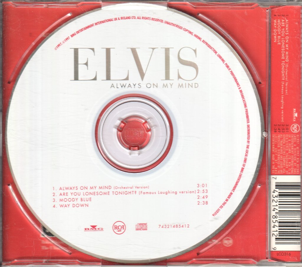 Elvis Presley - Always On My Mind - Cd