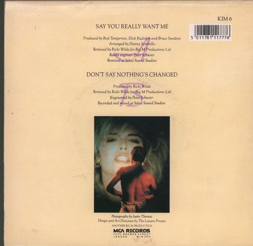Kim Wilde - Say You Really Want Me - 7 Inch