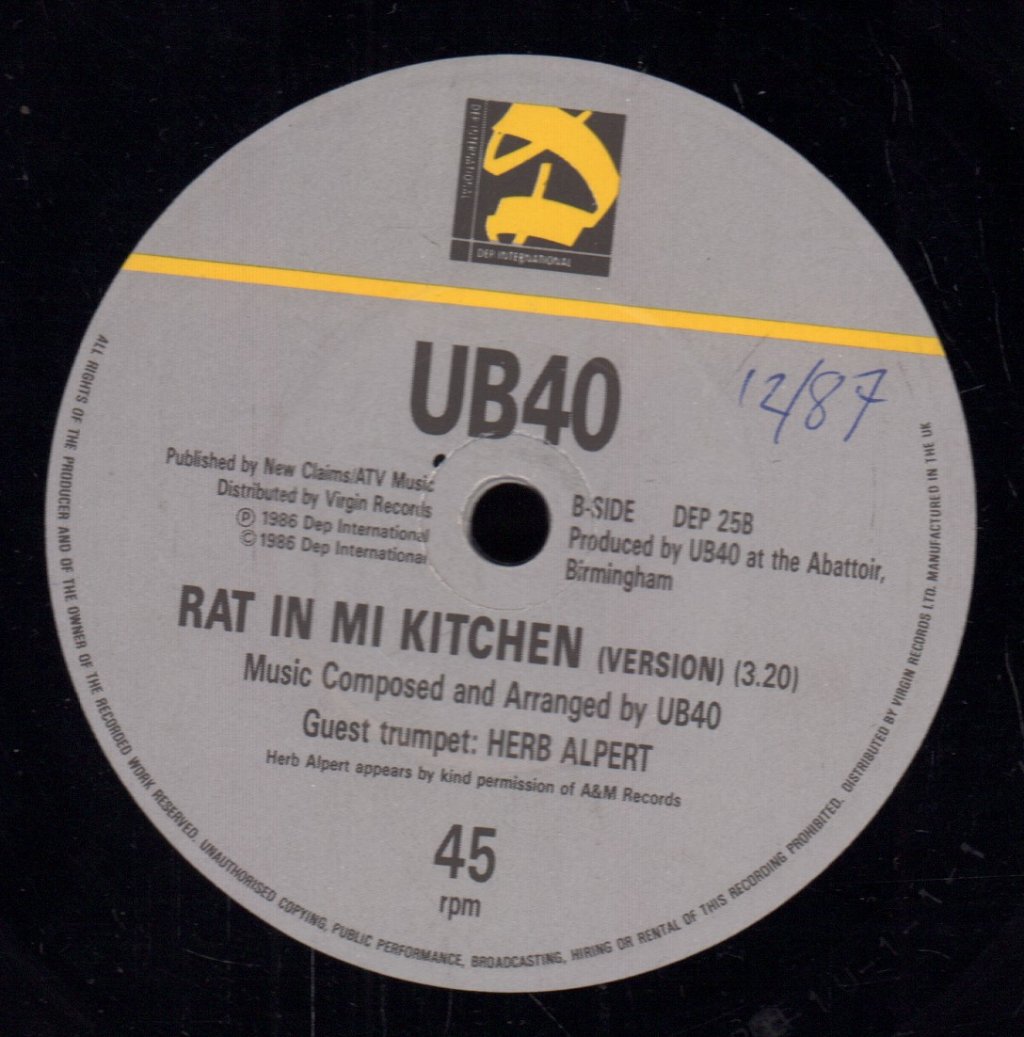 UB40 - Rat In Mi Kitchen - 7 Inch
