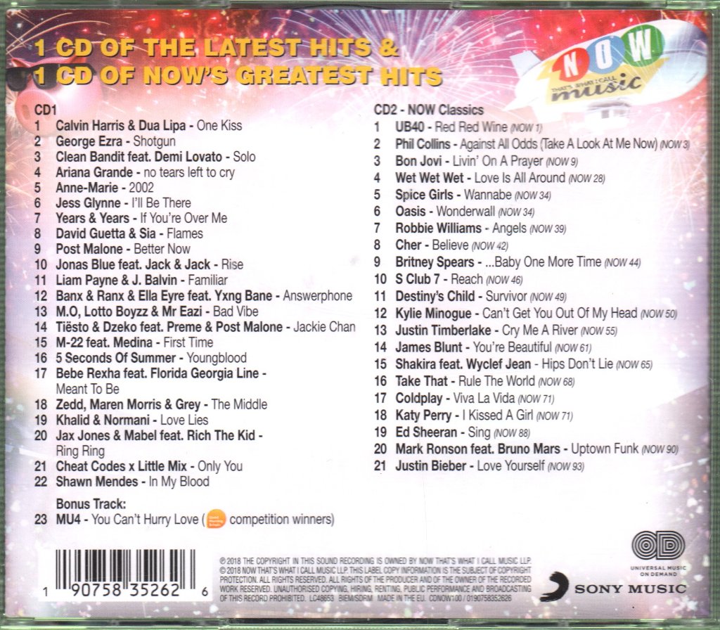 Various Artists - Now That's What I Call Music 100 - Cd