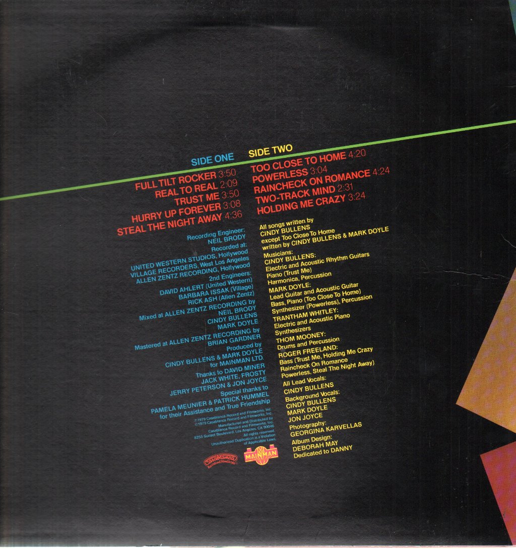Cindy Bullens - Steal The Night - Lp